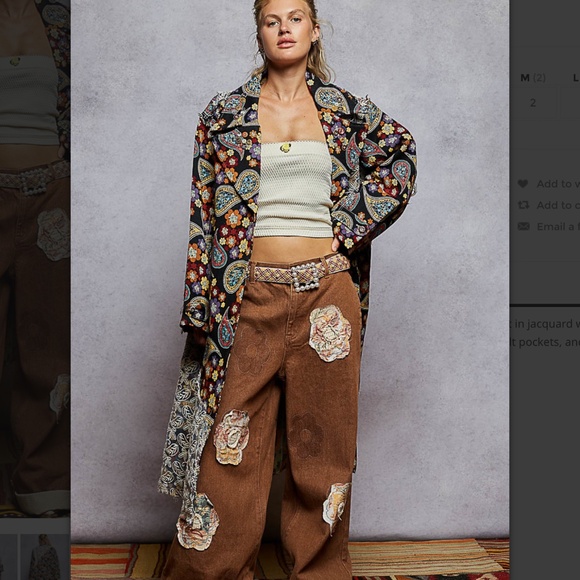 POL “Amanda 2 ” POL Long Cardigan Jacket in Jacquard - Picture 6 of 7